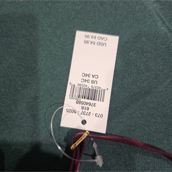 NWT Aerie Real Power Wireless PushUp Paisley Lace Bra Royal Berry - Picture 9 of 12